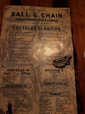 Menu photo 1 Ball & Chain Miami, FL