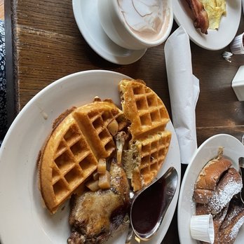 Cafe Monte - Duck Confit & Waffles - French Near Me - Charlotte, North Carolina
