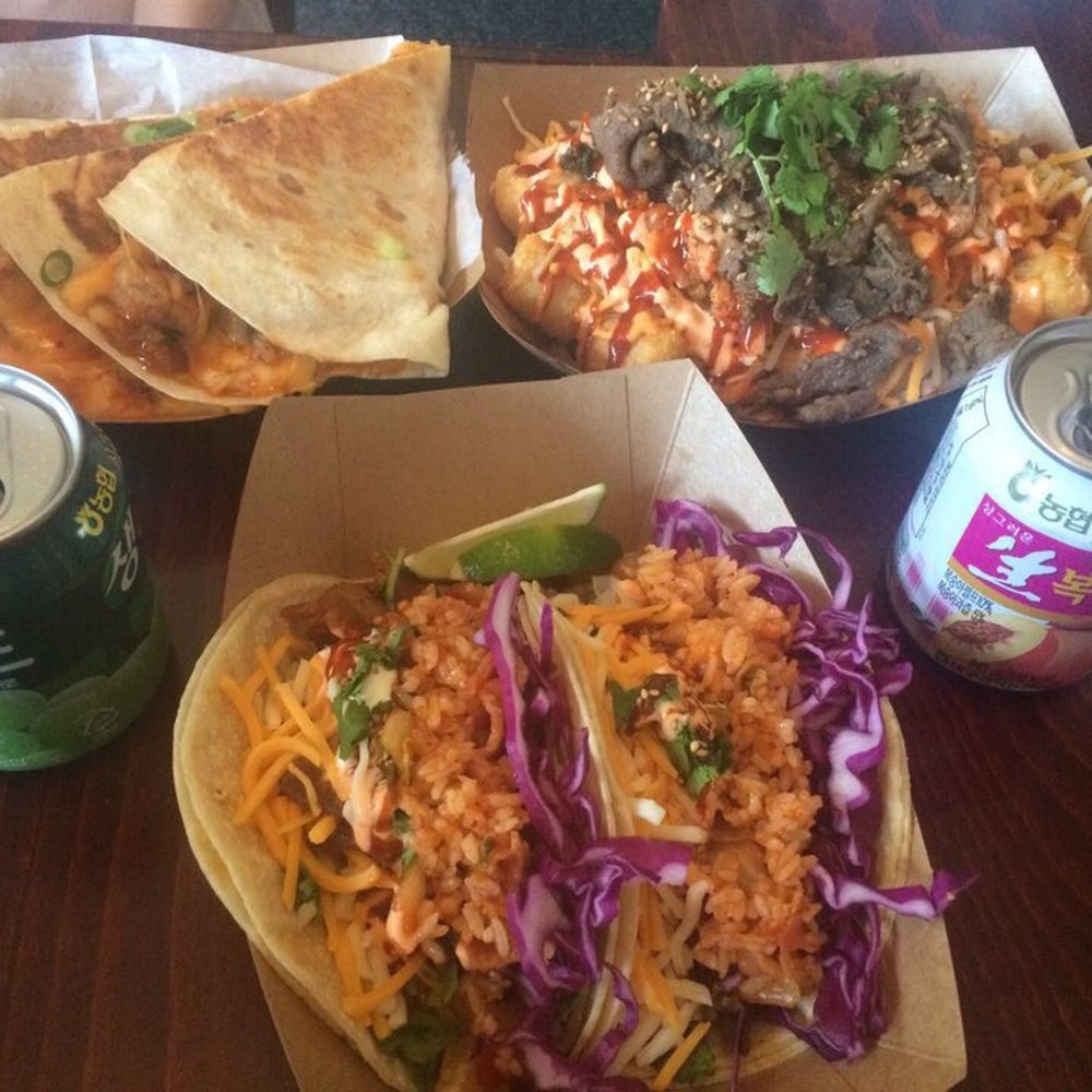 OliToki - Kimchi rice quesadilla on the left is good. The tots with BBQ beef on the right is too greasy as a meal. Half is good as a snack. - Korean Near Me - Boston, Massachusetts OliToki - Kimchi rice quesadilla on the left is good. The tots with BBQ beef on the right is too greasy as a meal. Half is good as a snack. - Korean Near Me - Boston, Massachusetts