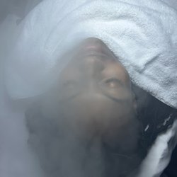 Steam cleaning the face