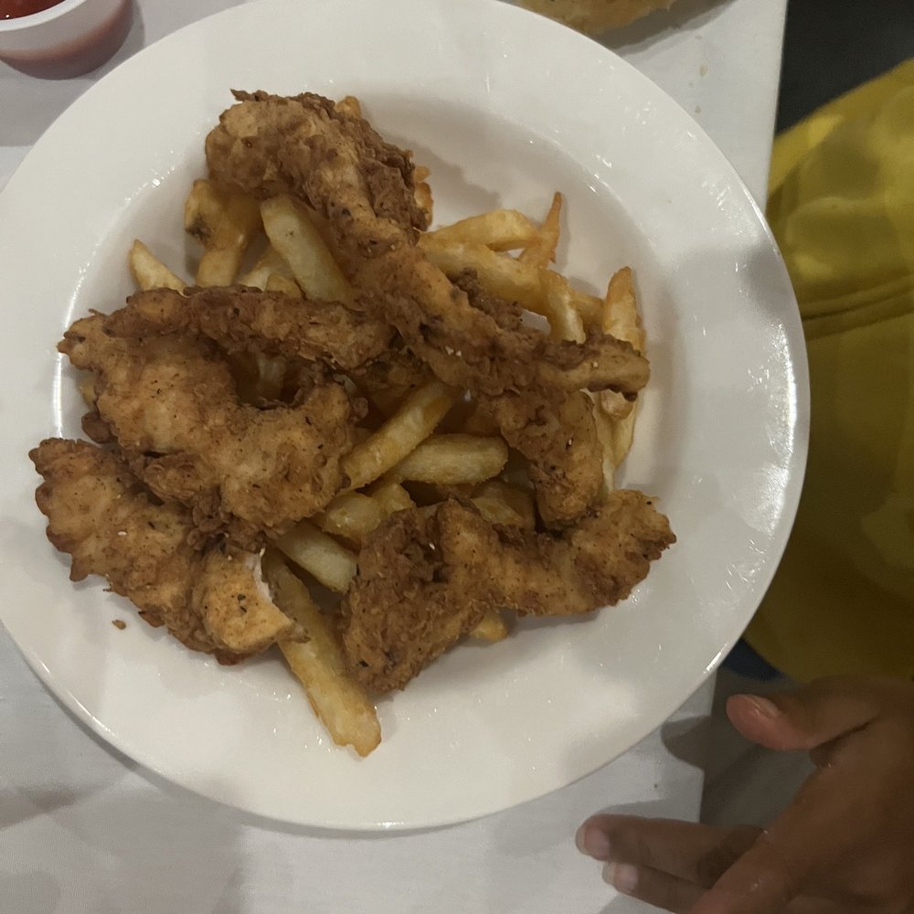 Marais - Kids Chicken strips with French fries - Seafood Near Me - Dickinson, Texas Marais - Kids Chicken strips with French fries - Seafood Near Me - Dickinson, Texas
