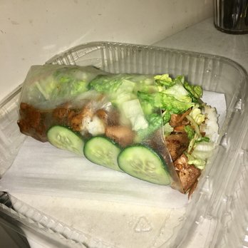 Rolling Cow - Ssam chicken wrap with salad. Yum!!!! - Food Trucks Near Me