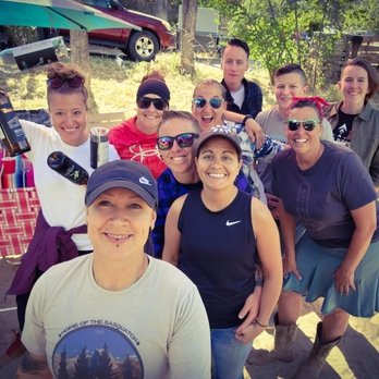 Delilah Ridge Winery - Owner is on the right with sunglasses - she is LOVELY & so accepting of our lifestyle as lesbians! LGBTQ friendly & made us feel so welcome! - Wine Tasting Room Near Me - Squaw Valley, California