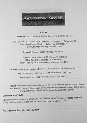Menu photo 4 Anna's Cafe Boston, MA