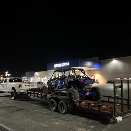 Picking up my RZR from coynes service center! 24 hours and they had us back to Driving!