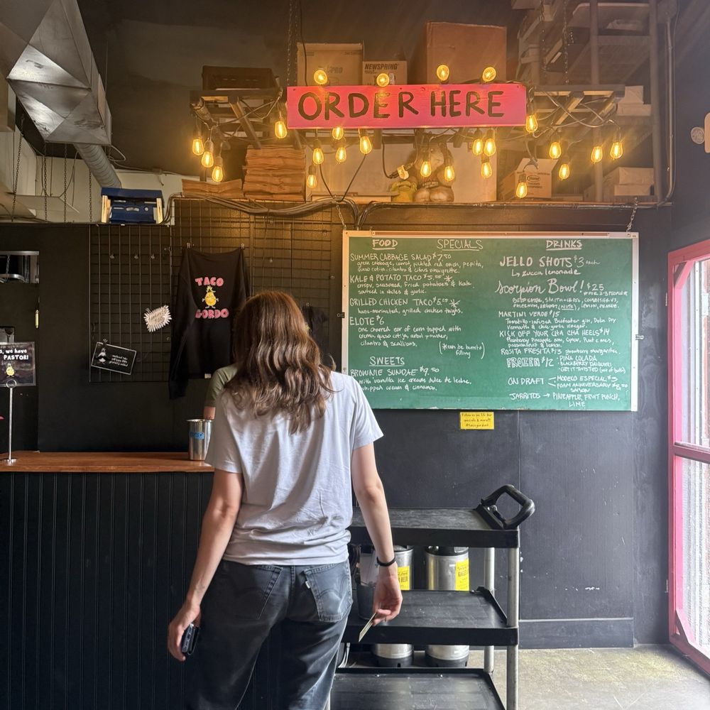 Taco Gordo - inside menu and ordering station - Tacos Near Me - Burlington, Vermont