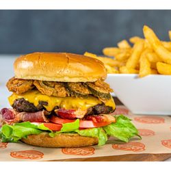 Coach's Neighborhood Grill - Bacon Cheddar Jalepeno Burger