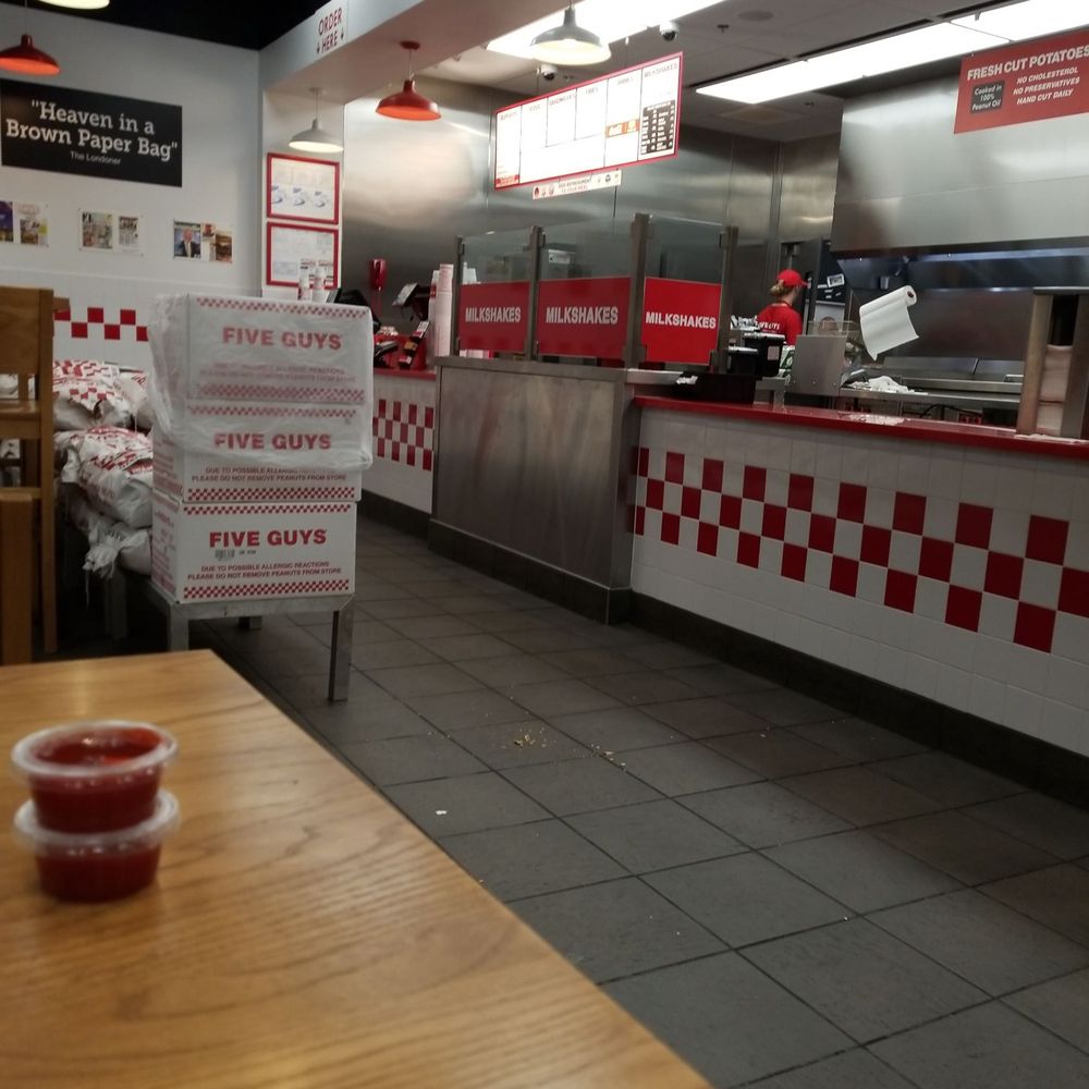Five Guys - the inside of a fast food restaurant - Burgers Near Me - Oshkosh, Wisconsin