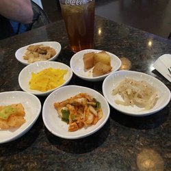 Yongs Oriental Market & Korean Grill - Banchan side dishes. Always fresh and an excellent variety.