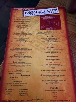 Menu photo 3 Mexico City Restaurant & Lounge Denver, CO Menu photo 3 Mexico City Restaurant & Lounge Denver, CO
