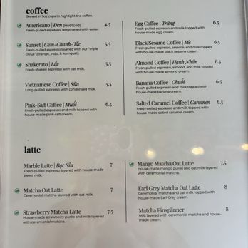 Triple-T - Menu as of 5/31/26 - Coffee & Tea Near Me - Gardena, California
