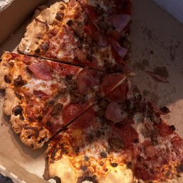 slices of pizza in a box