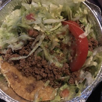 El Rey Tolteca Mexican Restaurant - Tostada with beef, aka a soggy mess. - Mexican Near Me - Manassas, Virginia