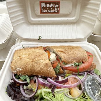Cafe Gabriela - mmmm mozzarella and tomato with balsamic vinaigrette - it smelled so good! - Coffee & Tea Near Me - Oakland, California
