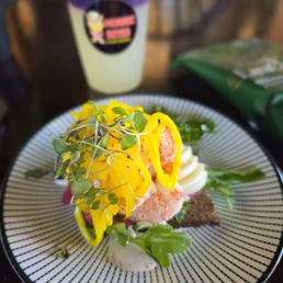 Shrimp and Egg Open Sandwich