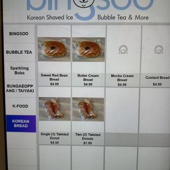 Mr Bingsoo - Menu as of April 2026 - Shaved Ice Near Me - Baltimore, Maryland