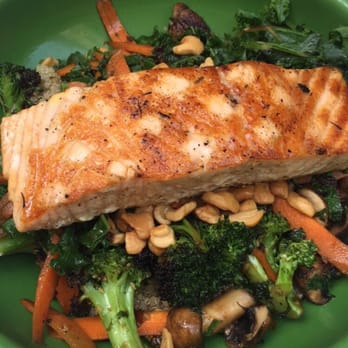 Doc B's Restaurant + Bar - Salmon wok it out bowl - New American Near Me - Chicago, Illinois