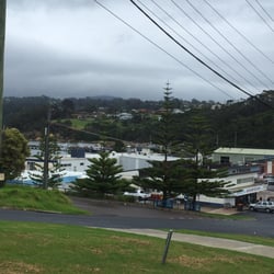 Hooked on Seafood - The view from up the hill.