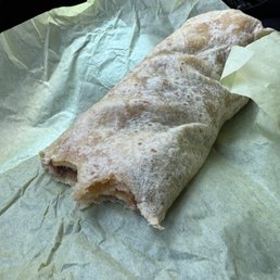 Rice, bean, and cheese burrito. Good beans and great size! Rice, bean, and cheese burrito. Good beans and great size!
