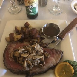 20 oz prime with mushrooms and baby reds. 20 oz prime with mushrooms and baby reds.