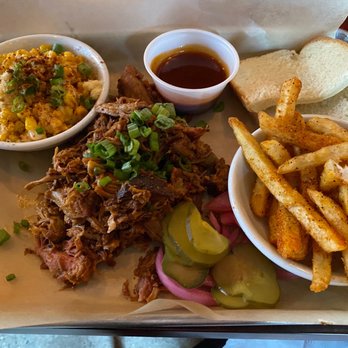 Biscuits and Bourbon - Pulled Pork with Water Street Corn & Good Fries - New American Near Me - Henderson, Nevada