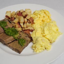 Palomar Christian Conference Center - Steak and eggs with homefries