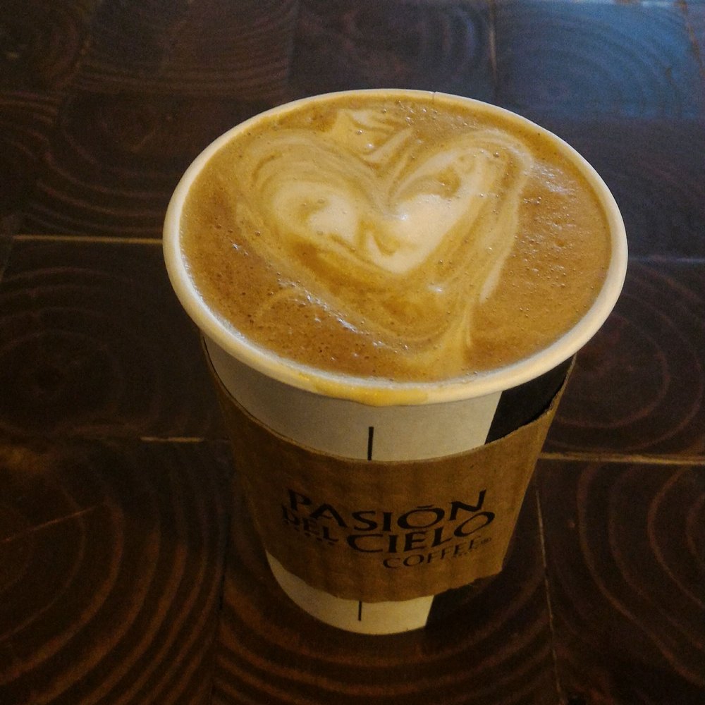 Pasión Del Cielo Coffee - Sumatra latte. With a broken heart. Pasión del infierno - Coffee & Tea Near Me - Miami, Florida Pasión Del Cielo Coffee - Sumatra latte. With a broken heart. Pasión del infierno - Coffee & Tea Near Me - Miami, Florida
