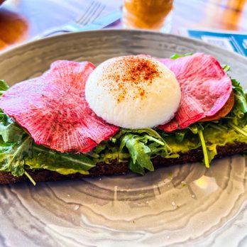 Duke's Malibu - Avocado Toast with Poached Egg - New American Near Me - Malibu, California Duke's Malibu - Avocado Toast with Poached Egg - New American Near Me - Malibu, California