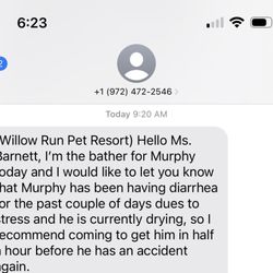 Willow Run Kennels & Animal Clinic - Text message