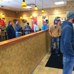 Subway - Line out the door, all dudes - pretty much sums up Subway in the Bakken ;)