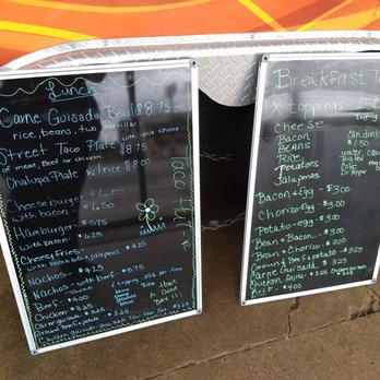 Taco Hut - Menu with lots of choices for lunch and breakfast! - Food Trucks Near Me - Giddings, Texas