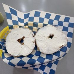 Anna Maria Island Coffee Shack - Plain bagel toasted with plain cream cheese. Very fresh.