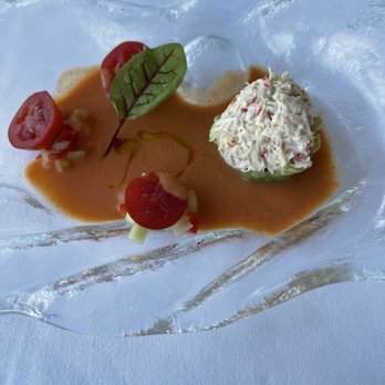 Ocean Restaurant - Gazpacho with Crab and Avocado - French Near Me - Kennebunkport, Maine