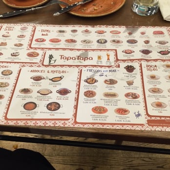Tapa Tapa - Only in spanish. A translation guide is given to you if you don't speak spanish, but it was a headache to decide what to get! - Tapas Bars Near Me - Madrid, M Tapa Tapa - Only in spanish. A translation guide is given to you if you don't speak spanish, but it was a headache to decide what to get! - Tapas Bars Near Me - Madrid, M