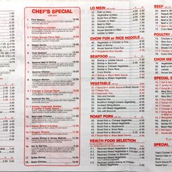 Oriental Buffet - Menu