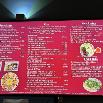 Lovely Pho - Menu (1/2) Dec 2022 - Vietnamese Near Me - Provo, Utah