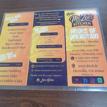 Ms Zee's Kitchen - Menu - Soul Food Near Me - Oroville, California Ms Zee's Kitchen - Menu - Soul Food Near Me - Oroville, California
