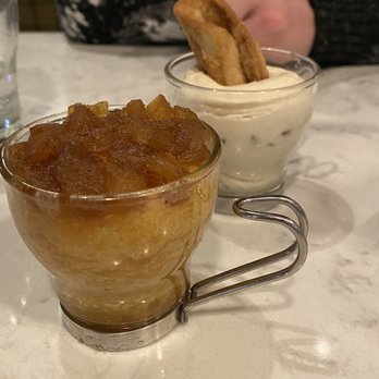 Simeon's On The Commons - Pineapple upside down dessert and cannoli dessert - New American Near Me - Ithaca, New York Simeon's On The Commons - Pineapple upside down dessert and cannoli dessert - New American Near Me - Ithaca, New York
