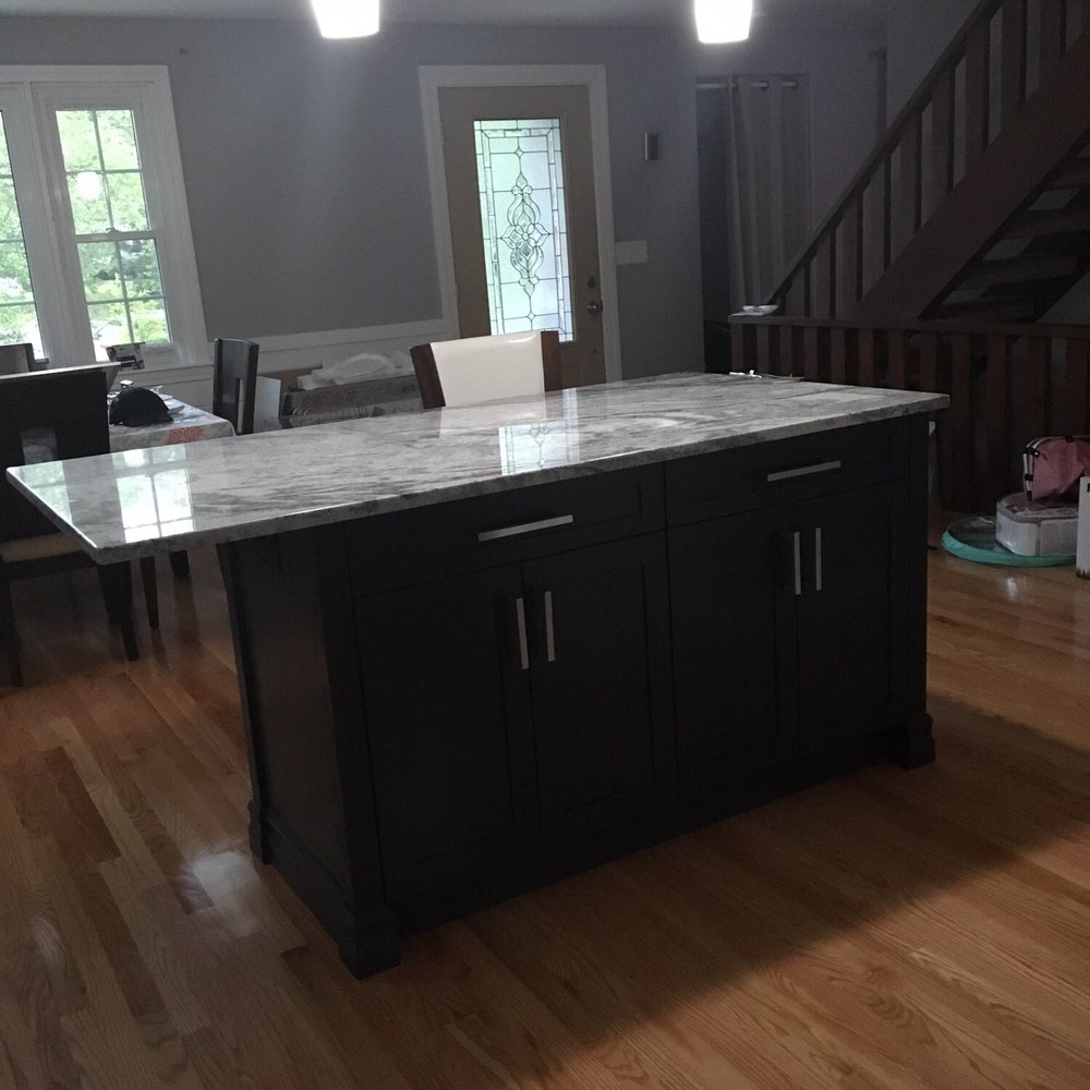 Custom built kitchen island
