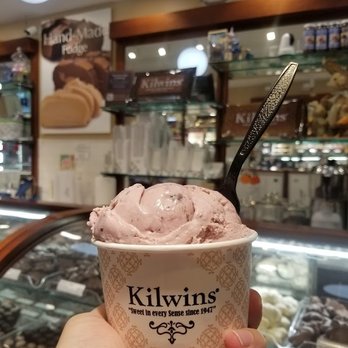 Kilwins Ice Cream - Chocolate - Fudge - Blueberry waffle cone flavor - Desserts Near Me - Alexandria, Virginia