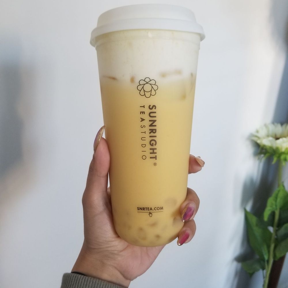 Sunright Tea Studio - Arcadia - Mango milk tea with added cheese foam and agar boba - Bubble Tea Near Me - Arcadia, California Sunright Tea Studio - Arcadia - Mango milk tea with added cheese foam and agar boba - Bubble Tea Near Me - Arcadia, California