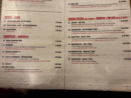 Menu photo 5 Steakhouse Apache Celle, NI Menu photo 5 Steakhouse Apache Celle, NI