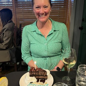 Black Forest Bistro - Chocolate birthday cake and birthday girl - New American Near Me - Black Forest, Colorado