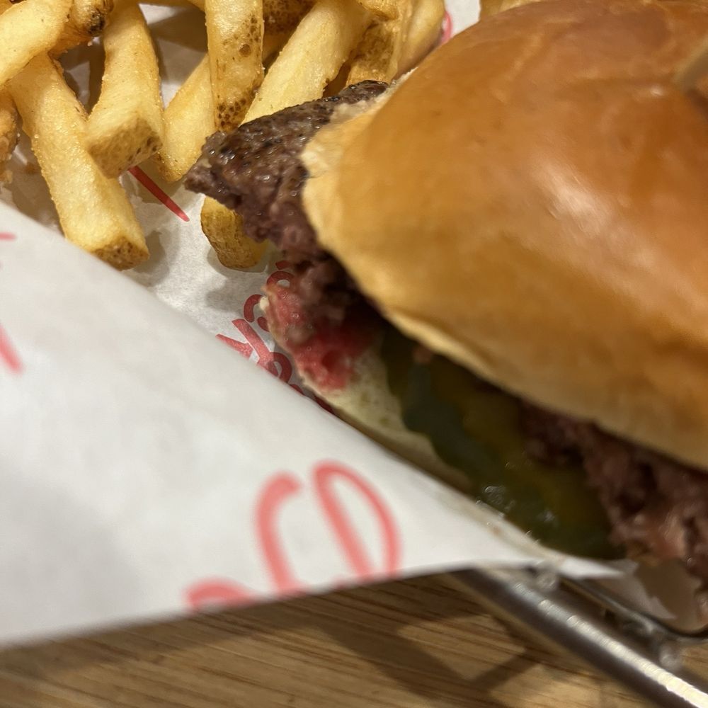 Burger still bleeding
