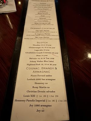 Menu photo 8 A Restaurant Newport Beach, CA