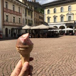 Gelateria Veneta - Chocolate and strawberry gelato