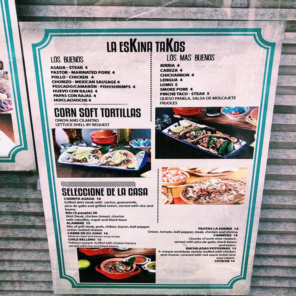 La Eskina Indy - Menu - Mexican Near Me - Indianapolis, Indiana La Eskina Indy - Menu - Mexican Near Me - Indianapolis, Indiana