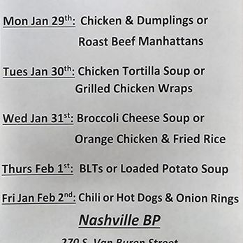 Nashville Amoco-BP - menu for lunch specials - Convenience Stores Near Me - Nashville, Indiana Nashville Amoco-BP - menu for lunch specials - Convenience Stores Near Me - Nashville, Indiana
