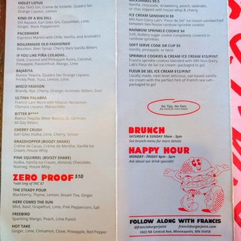 Francis Burger Joint - Cocktails and desserts. - Burgers Near Me - Minneapolis, Minnesota