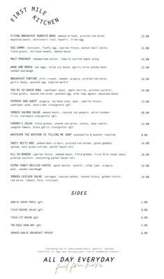 Menu photo 7 First Mile Kitchen Wichita, KS